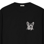 Custom Name French Bulldog Line Art embroidered sweatshirt — chest embroidery