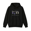 Nana's Garden Custom Grandkids Name Birth Flower embroidered hoodie in Black — front view