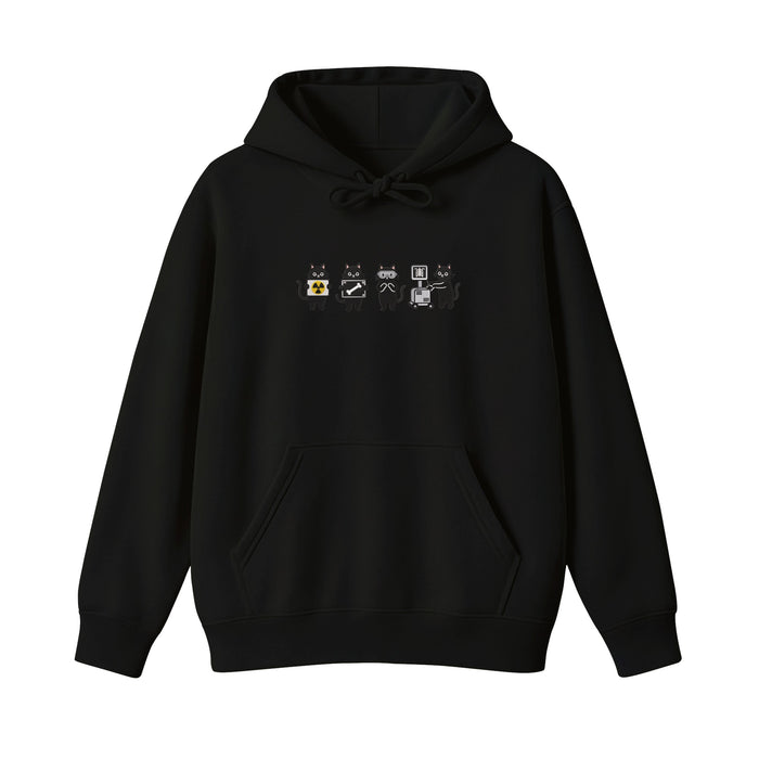 Radiology Tech Black Cat Squad X Ray Embroidered Hoodie