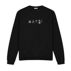 Radiology Tech Black Cat Squad X Ray embroidered sweatshirt in Black — front view