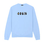Radiology Tech Black Cat Squad X Ray embroidered sweatshirt in Light Blue — chest embroidery
