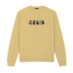 Radiology Tech Black Cat Squad X Ray embroidered sweatshirt in Sand — chest embroidery