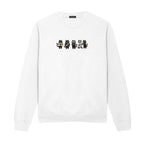 Radiology Tech Black Cat Squad X Ray embroidered sweatshirt in White — chest embroidery