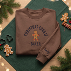 Personalized Christmas Cookie Baker Gingerbread Man Embroidered Sweatshirt