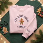 Personalized Christmas Cookie Baker Gingerbread Man Embroidered Sweatshirt