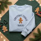 Personalized Christmas Cookie Baker Gingerbread Man Embroidered Sweatshirt