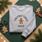 Personalized Christmas Cookie Baker Gingerbread Man Embroidered Sweatshirt