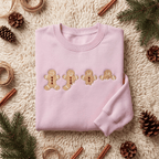 Bitten Gingerbread Men Cookies Funny Christmas Embroidered Sweatshirt