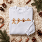 Bitten Gingerbread Men Cookies Funny Christmas Embroidered Sweatshirt