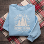 Vintage Christmas Tree Farm Little Full Lotta Sap Pine Trees Squirrels embroidered sweatshirt — front view