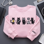 Personalized Radiology Black Cats X-Ray Tech embroidered sweatshirt — front view