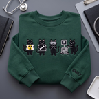 Personalized Radiology Black Cats X-Ray Tech embroidered sweatshirt — front view