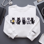 Personalized Radiology Black Cats X-Ray Tech embroidered sweatshirt — front view