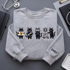 Personalized Radiology Black Cats X-Ray Tech embroidered sweatshirt — front view
