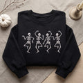Dancing Skeletons Four Poses embroidered sweatshirt — front view