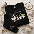 Mama Goose Goslings Umbrella Boots Custom Name embroidered sweatshirt — front view