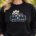 No Kids Just Dogs Paw Print embroidered sweatshirt — front view