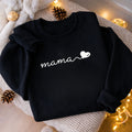 Mama Script Heart Balloon embroidered sweatshirt — front view
