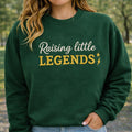 Raising Little Legends Script Lightning Bolt embroidered sweatshirt — front view