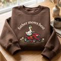 Father Mows Best Goose Lawn Mower embroidered sweatshirt — front view