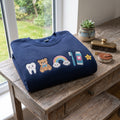Pediatric Dentist Tooth Teddy Rainbow Toothbrush embroidered sweatshirt — front view