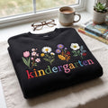 Kindergarten Wildflower Garden Colorful Letters embroidered sweatshirt — front view