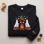 Personalized Halloween Ghost Goose Campfire embroidered sweatshirt — front view