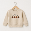 Personalized Halloween Jack O Lantern Four Pumpkins Bats Embroidered Youth Sweatshirt