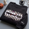 Personalized Halloween Ghost Teeth Gnome Vampire Mummy Witch Hat embroidered sweatshirt — front view