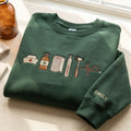 Personalized Nurse Hat Medicine Bottle Thermometer Heartbeat embroidered sweatshirt — front view
