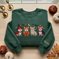 Personalized Halloween Corgi Witch Pumpkin Mummy Vampire Costume embroidered sweatshirt — front view