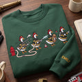 Personalized Firefighter Goose Squad Fire Hydrant Hose Ladder Rescue Dog embroidered sweatshirt — front view