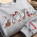 Personalized Firefighter Geese Squad Hose Axe Ladder Fire Extinguisher embroidered sweatshirt — front view