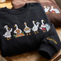 Personalized Chef Cook Geese Squad Pie Carrots Dishwasher embroidered sweatshirt — front view