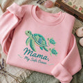 Mama Sea Turtle Baby Turtles My Safe Ocean embroidered sweatshirt — front view