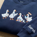 Personalized Nurse Goose Stethoscope First Aid Kit Syringe Bandage embroidered sweatshirt — front view