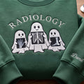 Personalized Radiology Ghost X-Ray Halloween embroidered sweatshirt — front view