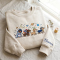 Personalized Space Dachshund Astronaut Rocket Superhero Moon Planets embroidered sweatshirt — front view