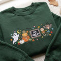 Halloween Pregnancy Announcement Ghost Pumpkin Sonogram Baby embroidered sweatshirt — front view