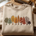 Autumn Forest Trees Seasonal Color Change Nature embroidered sweatshirt — front view