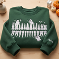 Personalized Halloween Dentist Ghost Teeth X-Ray Spooky embroidered sweatshirt — front view