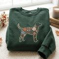 Floral Labrador Retriever Wildflower Silhouette Dog Mom embroidered sweatshirt — front view