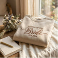 Personalized Mother of the Bride Custom Wedding Date embroidered sweatshirt — front view