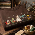 Bug Orchestra Ladybug Moth Dragonfly Bee Music Notes embroidered sweatshirt — front view