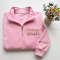 Personalized Mama Wildflower Garden Custom Name Sleeve embroidered sweatshirt — front view