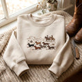 Dachshund Herd Western Ranch Cowboys Horses Desert embroidered sweatshirt — front view
