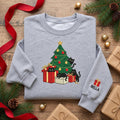 Personalized Black Cats Christmas Tree Gifts embroidered sweatshirt — front view
