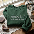Tis the Season for Hockey Stick Goal Net Player embroidered sweatshirt — front view