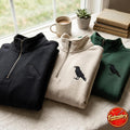 Raven Crow Left Chest embroidered sweatshirt — front view