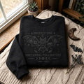 Protect Our Nocturnal Pollinators Celestial Bat Moon Phase embroidered sweatshirt — front view